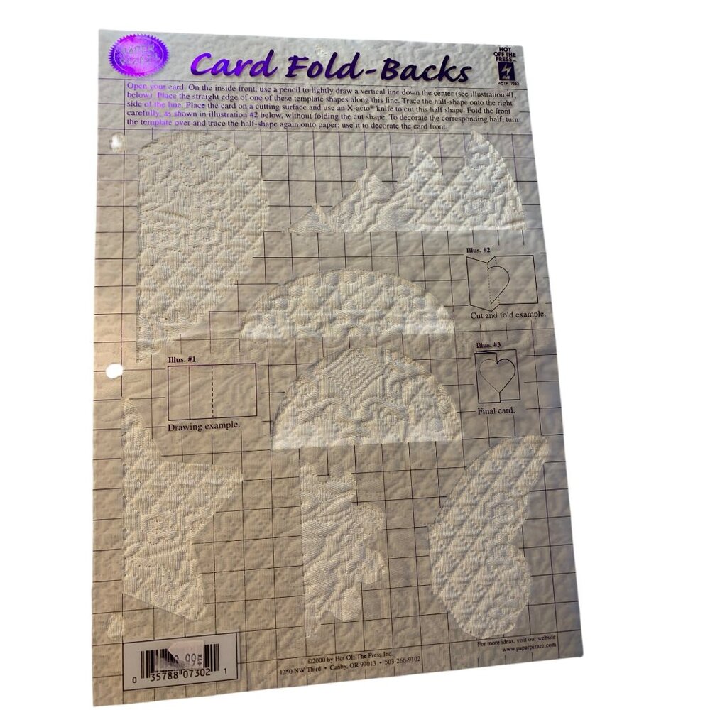 Hot Off The Press Paper Pizazz Fold-Backs Template Craft Tool